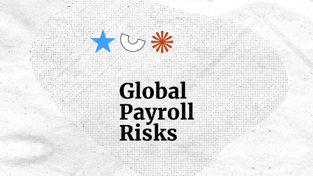 Global payroll risks text on white background