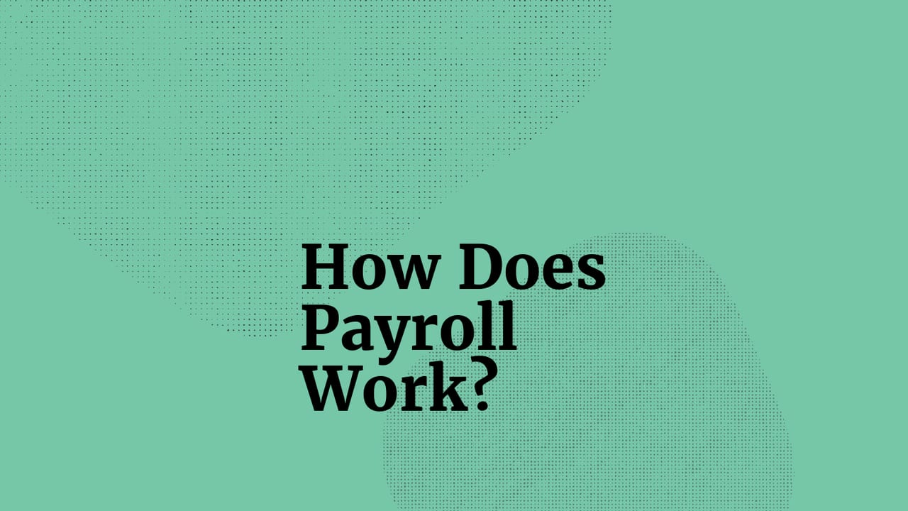 How does payroll work text on green background