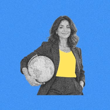 HR manager with a globe for how to use an employer of record