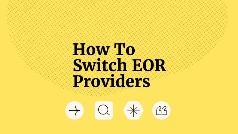 How to switch eor providers text on yellow background
