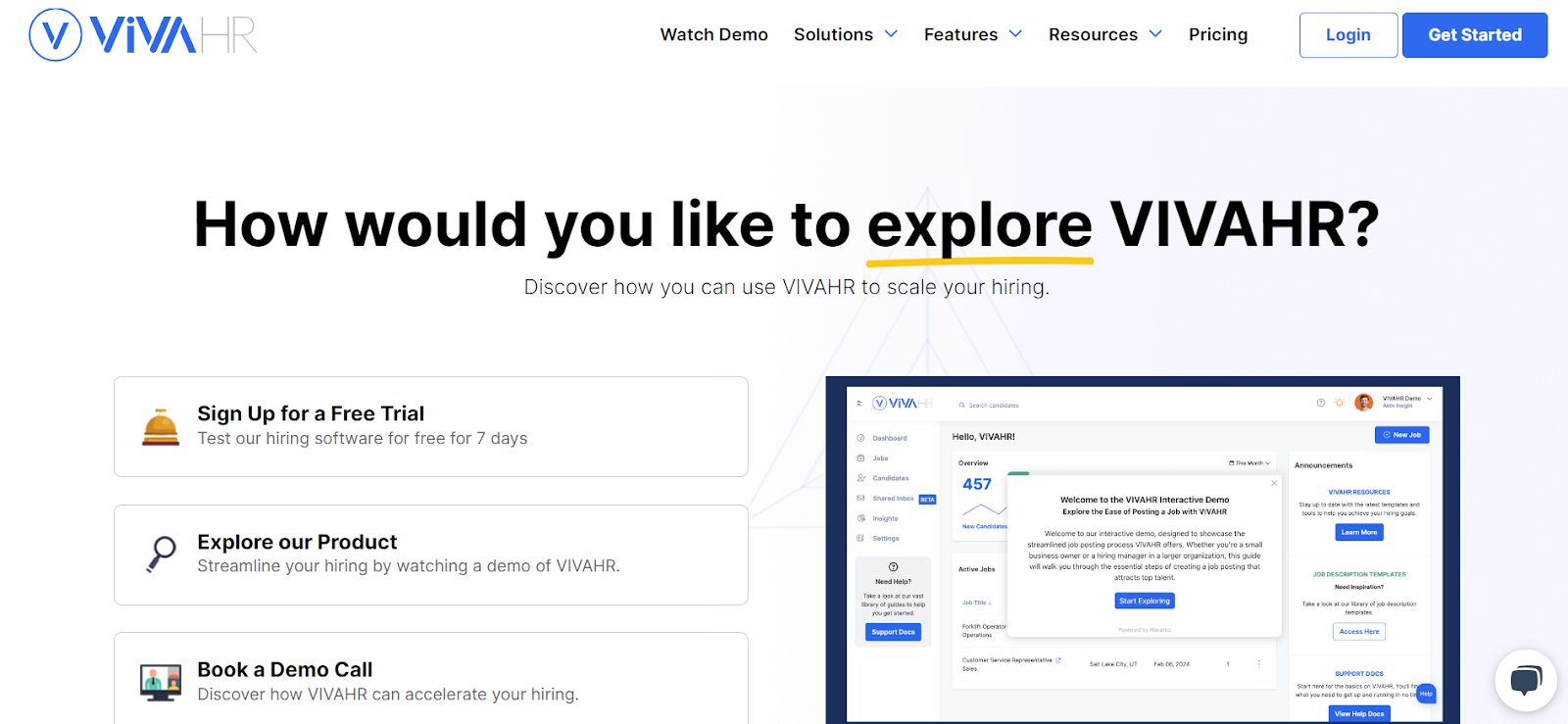 screenshot of vivahr onboarding