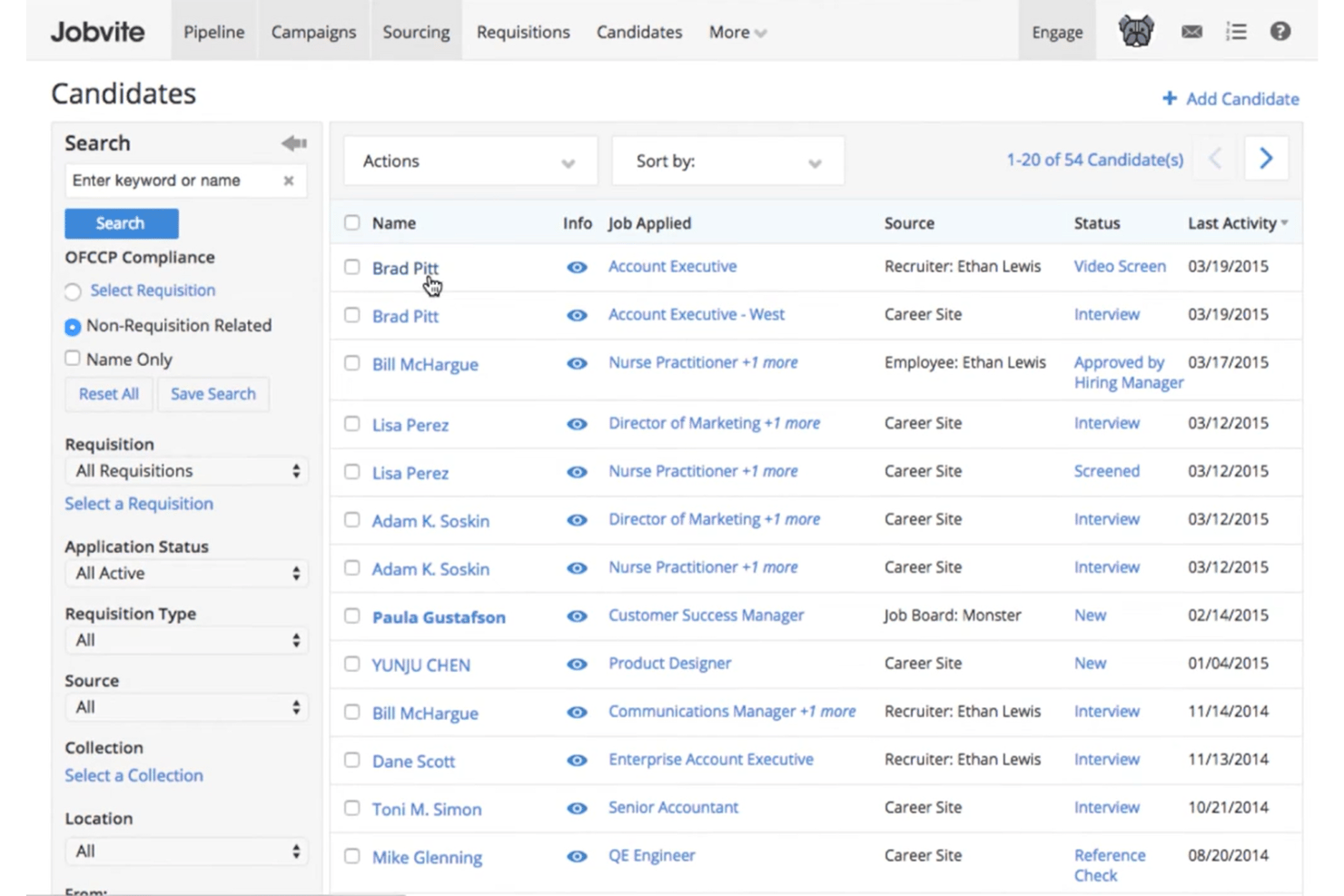 Jobvite helps teams manage recruiting, hiring, and candidate engagement.