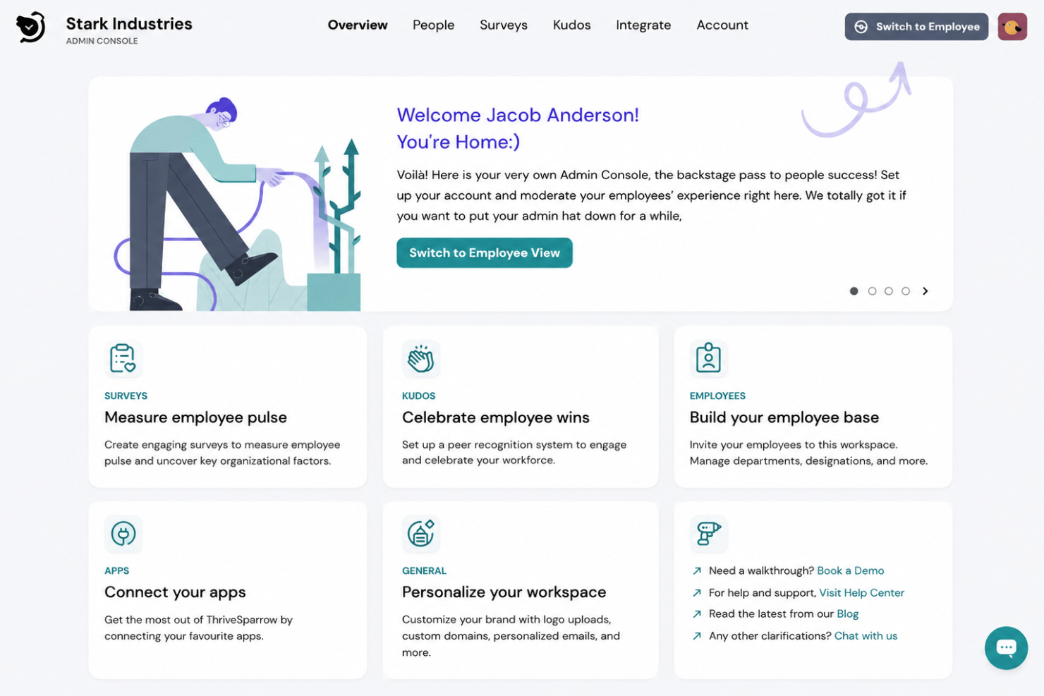 ThriveSparrow unifies employee engagement and performance tools.