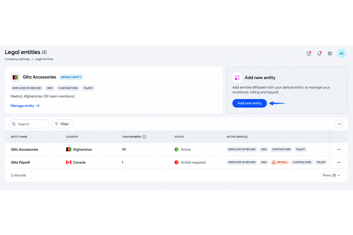 Remote global employment platform with owned legal entities and compliance.