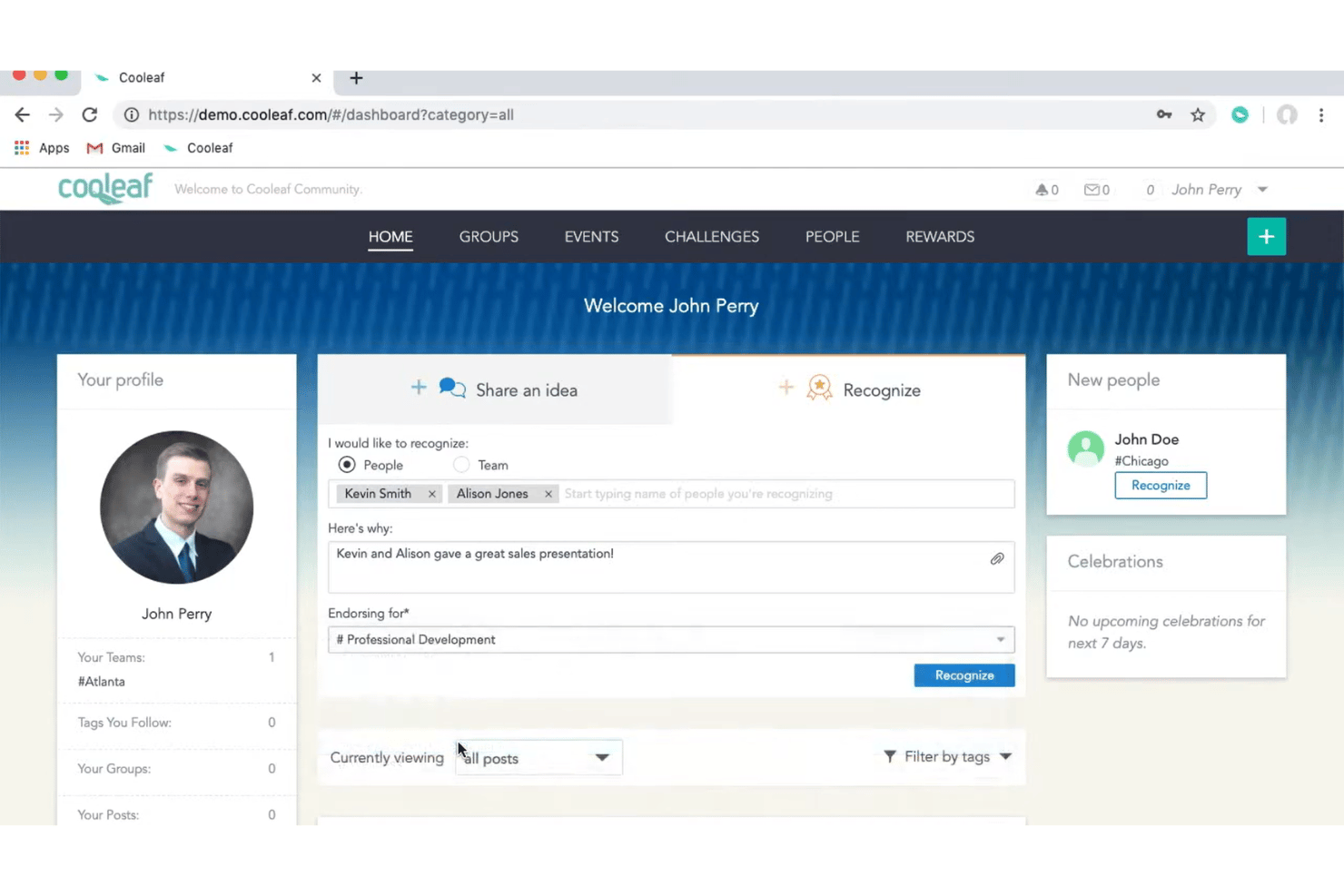 screenshot - Avis sur Cooleaf 2026 : avantages, inconvénients, fonctionnalités clés et tarification