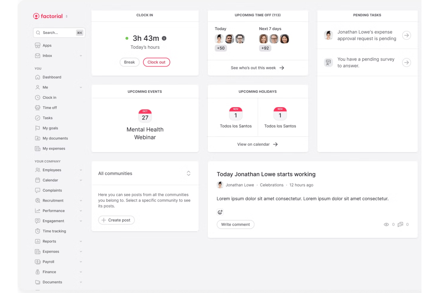 Factorial helps teams manage HR tasks, employee data, and workflows.