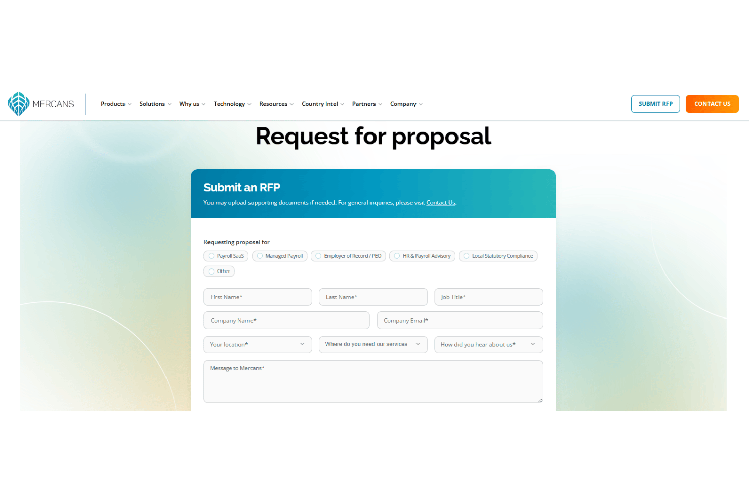Mercans pricing and payroll services for global workforce management