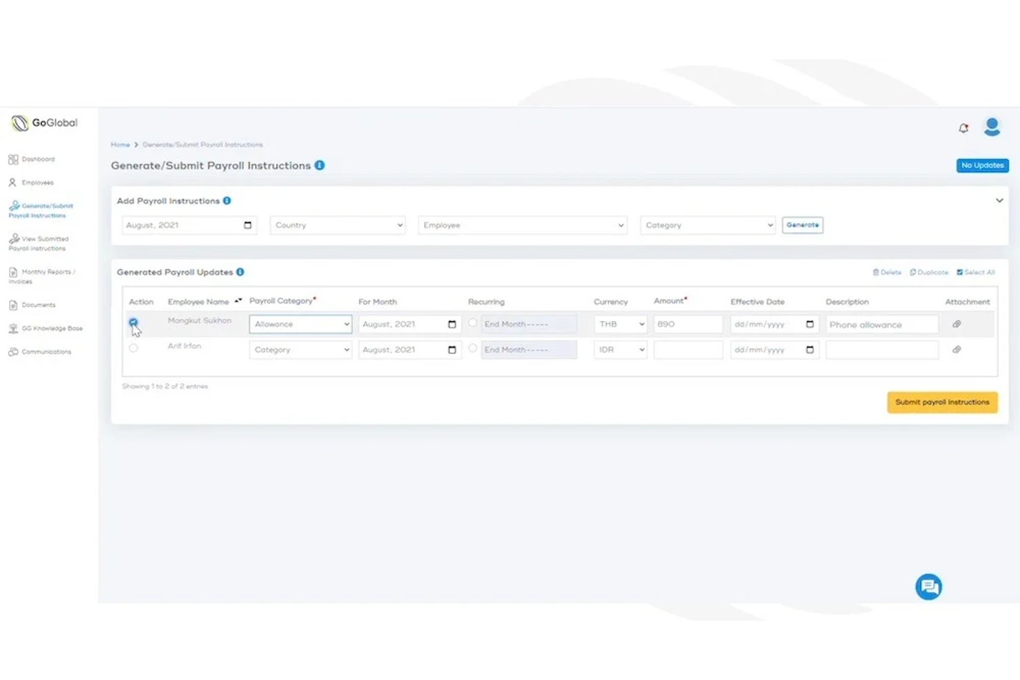 screenshot - GoGlobal Review: Pros, Cons, Features and Pricing Breakdown