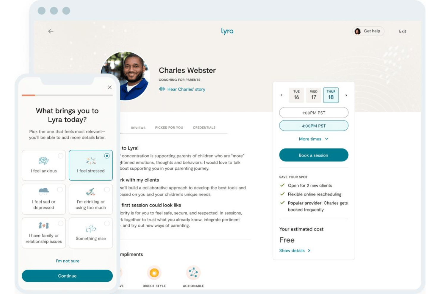 screenshot - Avis sur Lyra Health : avantages, inconvénients, fonctionnalités et aperçu des tarifs