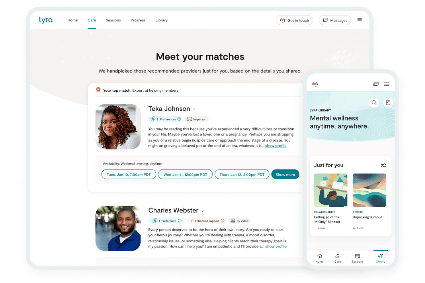 screenshot - Avis sur Lyra Health : avantages, inconvénients, fonctionnalités et aperçu des tarifs