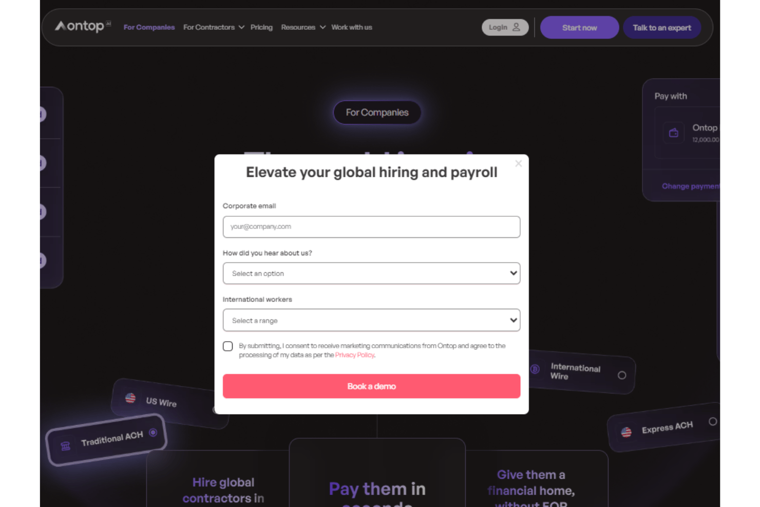Ontop customer support with live chat and dedicated account managers.
