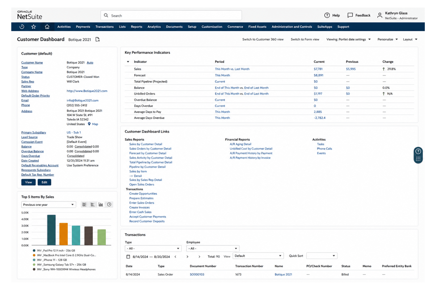 screenshot - Recensione Oracle NetSuite: Pro, Contro, Funzionalità e Prezzi Spiegati