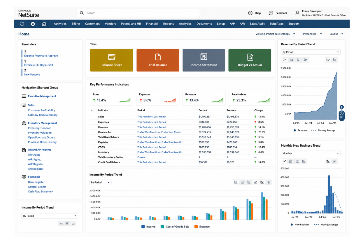 screenshot - Recensione Oracle NetSuite: Pro, Contro, Funzionalità e Prezzi Spiegati