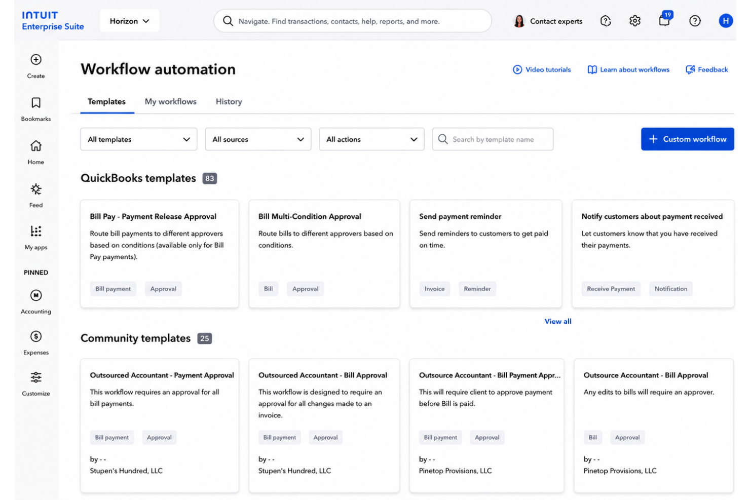 screenshot - Intuit Enterprise Suite Test 2026: Vorteile, Nachteile, Funktionen und Preise