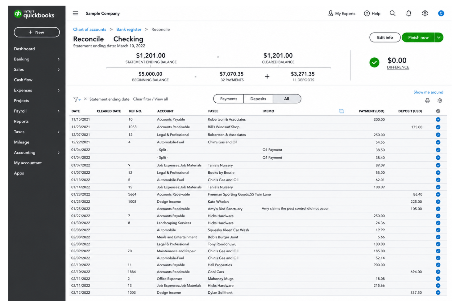 screenshot - QuickBooks Online Test: Vorteile, Nachteile, Funktionen und Preise