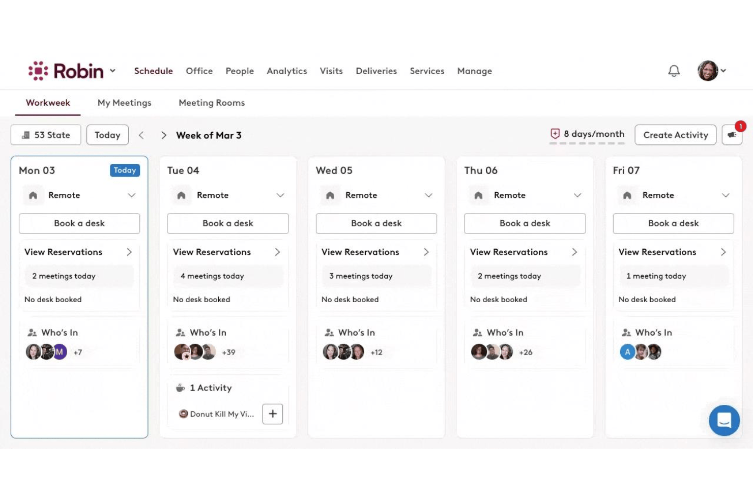 Robin helps organizations optimize hybrid workplaces with flexible scheduling and workplace insights.