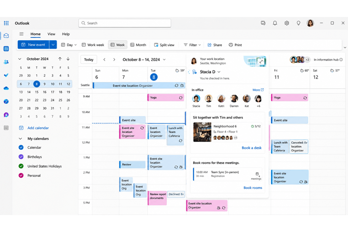 Microsoft Places helps organizations coordinate hybrid work with integrated workplace management tools.