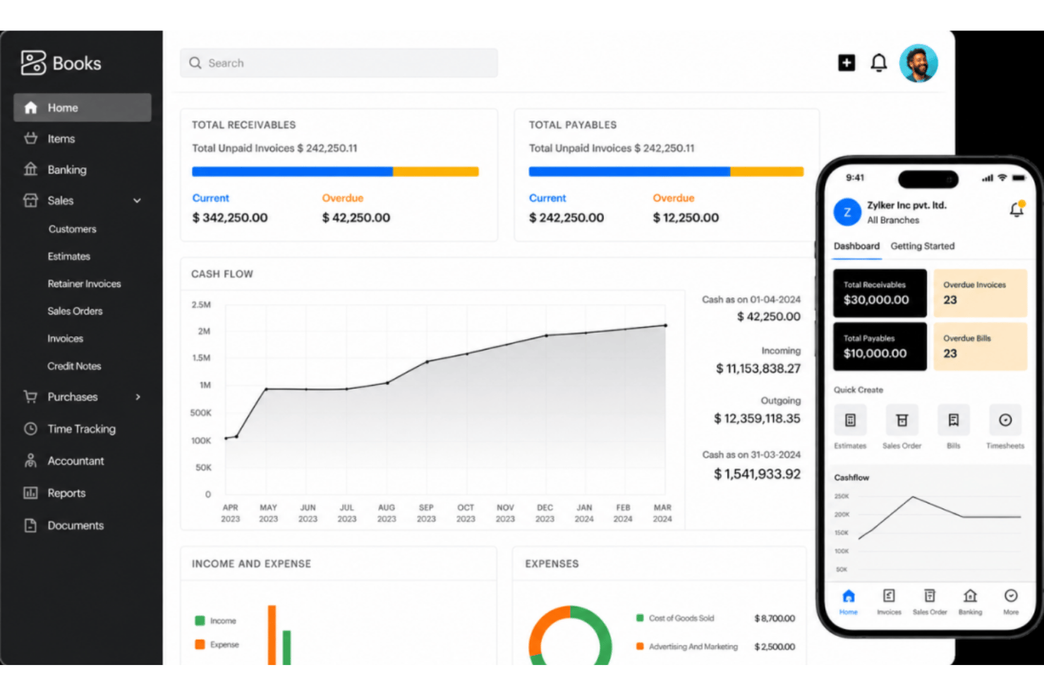 screenshot - Zoho Books Testbericht: Vorteile, Nachteile, Funktionen und Preise erklärt