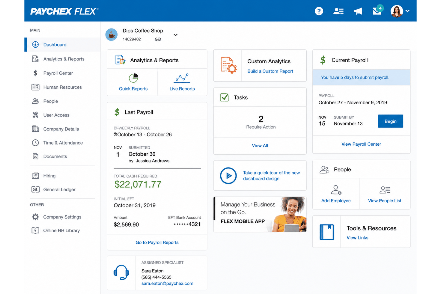 screenshot - Paychex Test: Vorteile, Nachteile, Funktionen und Preise erklärt
