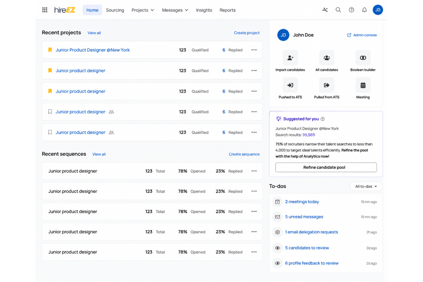 screenshot - Recensione di hireEZ: Pro, Contro, Caratteristiche e Prezzi Spiegati