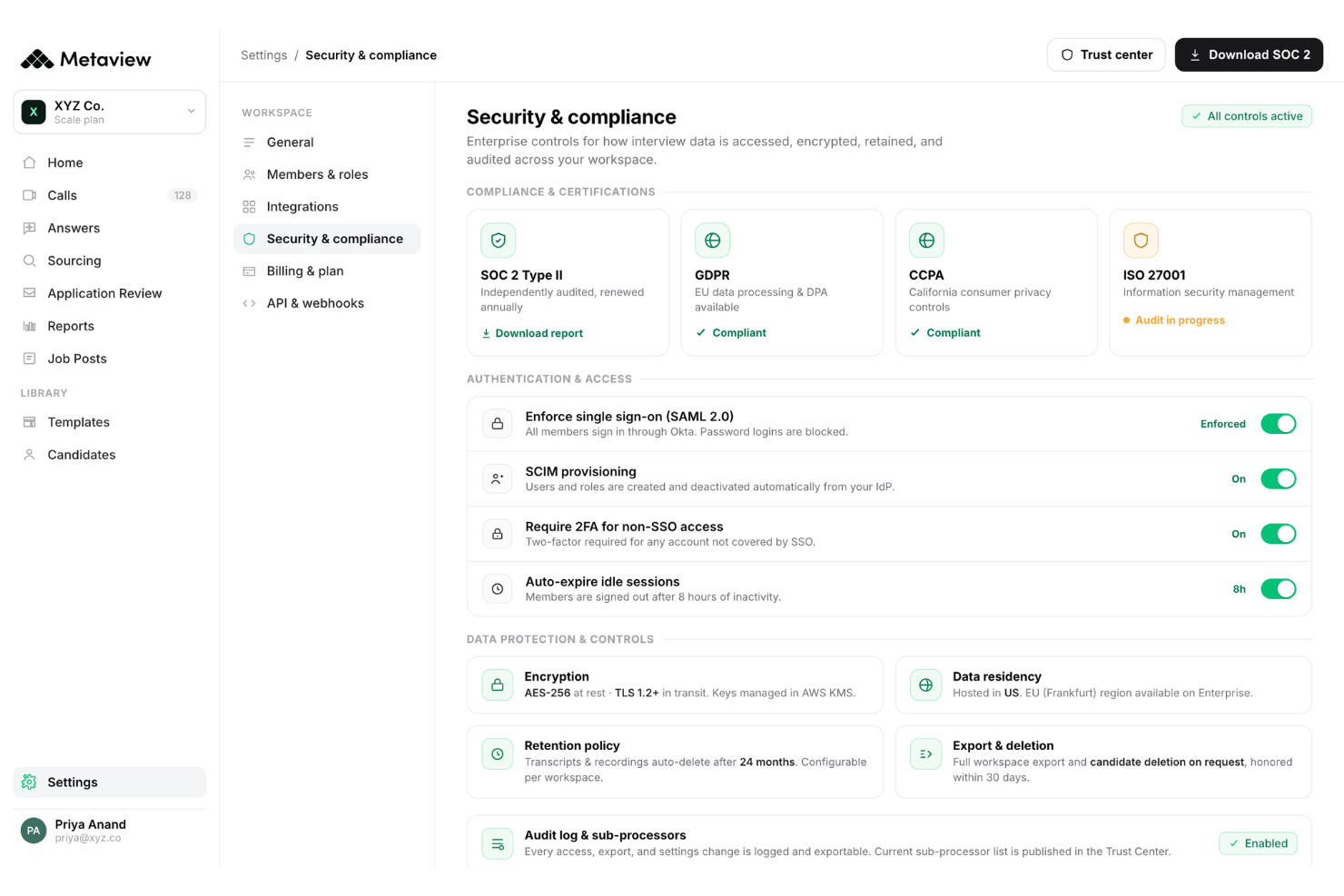 screenshot - Metaview Review: Pros, Cons, Features and Pricing Overview