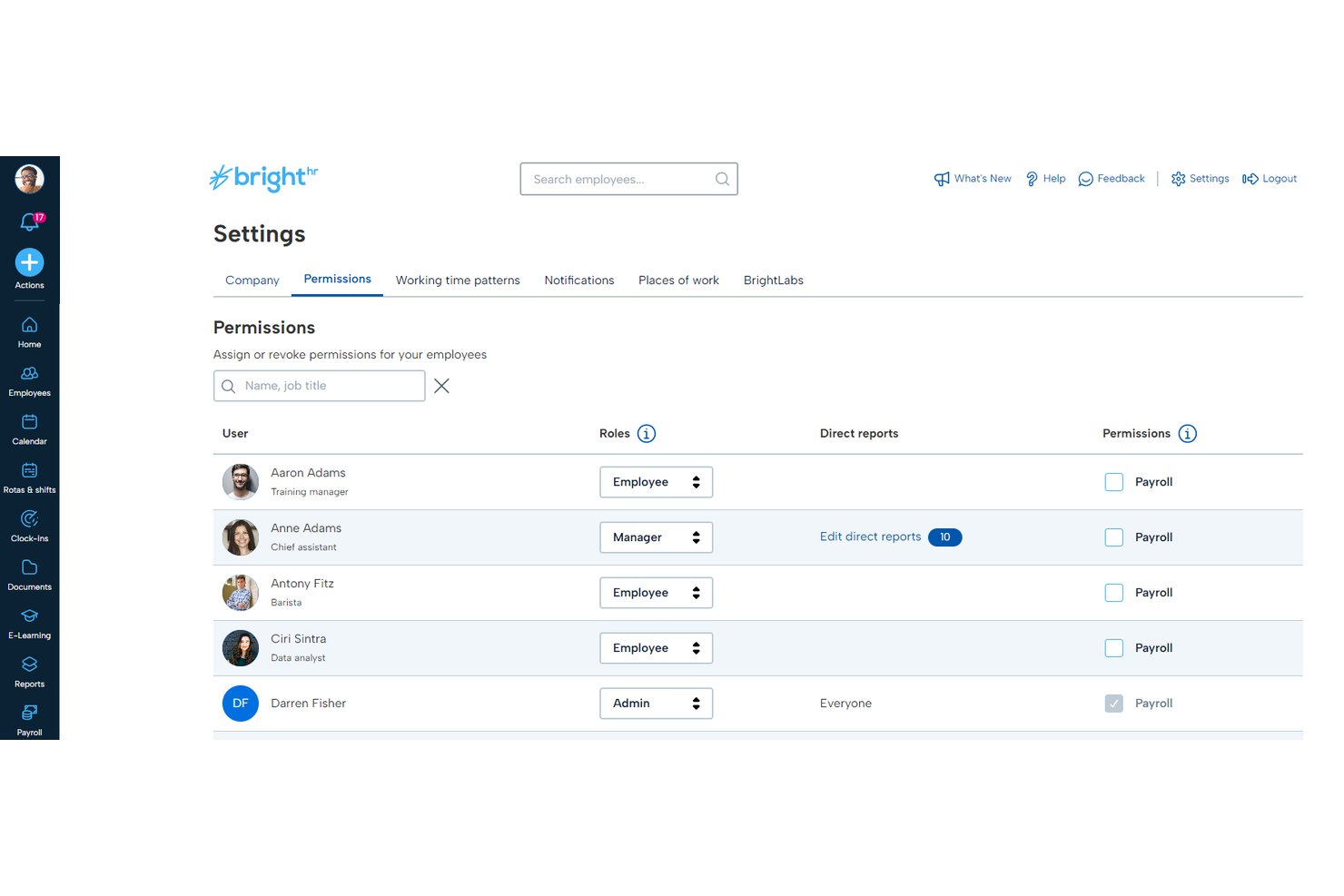 screenshot - Avis sur BrightHR : fonctionnalités clés, avantages, inconvénients et tarifs
