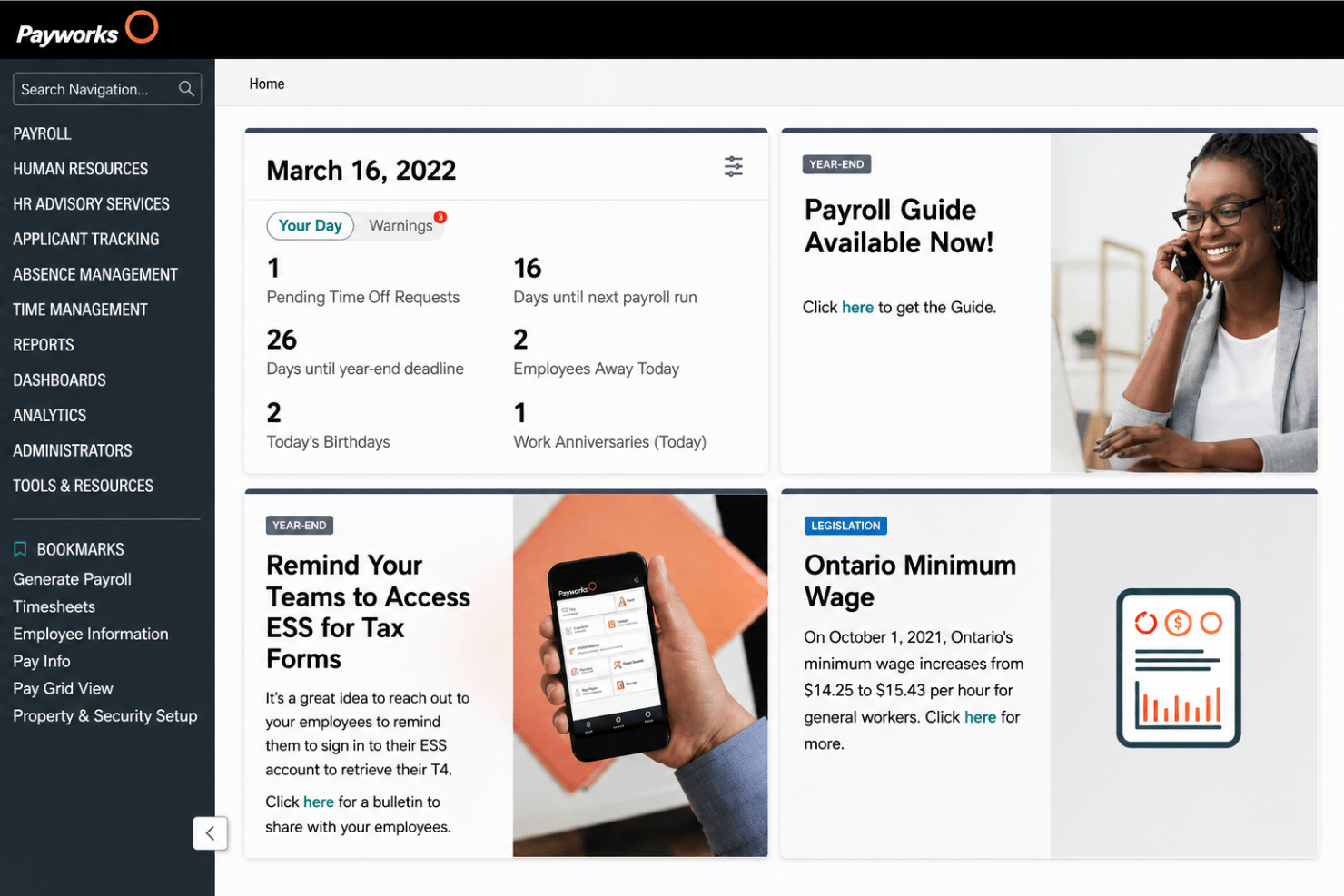 Payworks offers Canadian payroll, time tracking, tax compliance, and support.