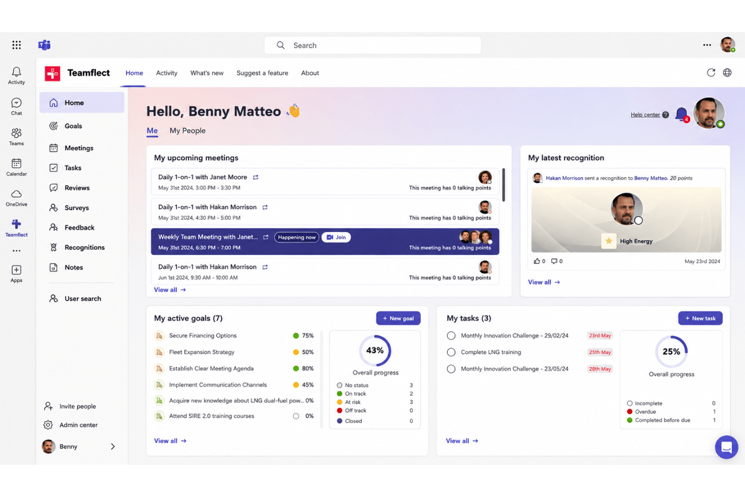 screenshot - Teamflect Review: Pros, Cons, Features and Pricing Guide