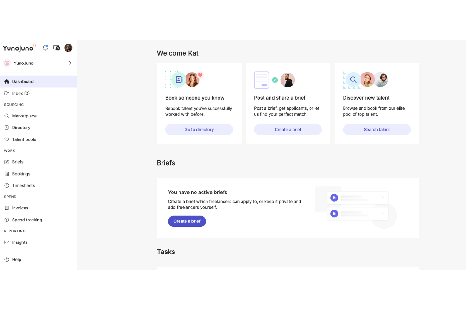 YunoJuno centralizes freelancer sourcing, compliance, contracts, and payments.