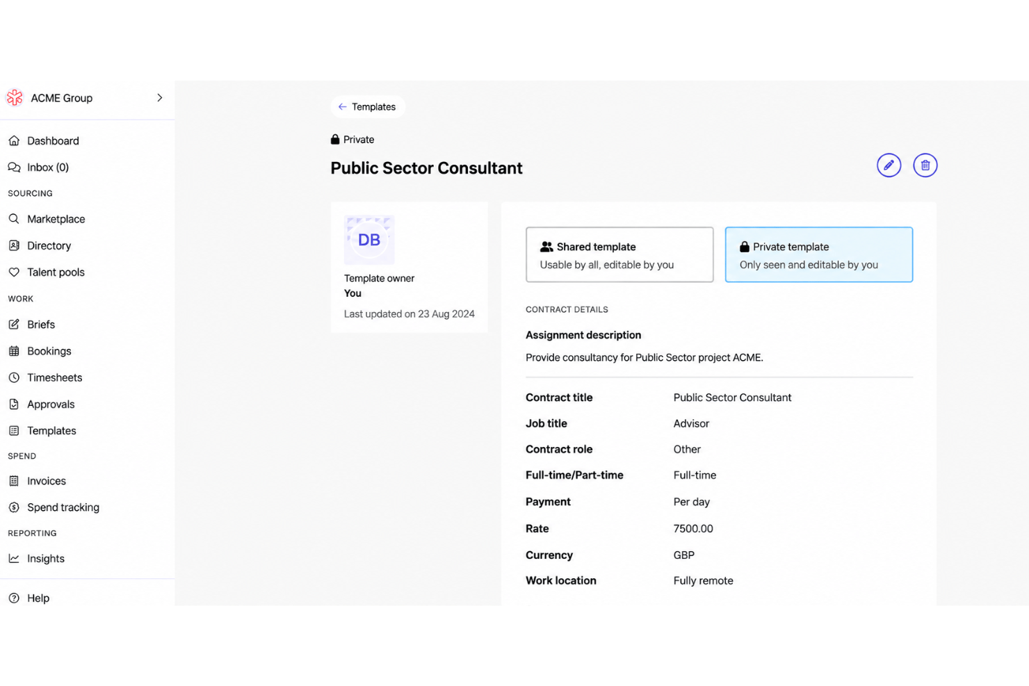 YunoJuno contract management with templates, approvals, and e-signatures.