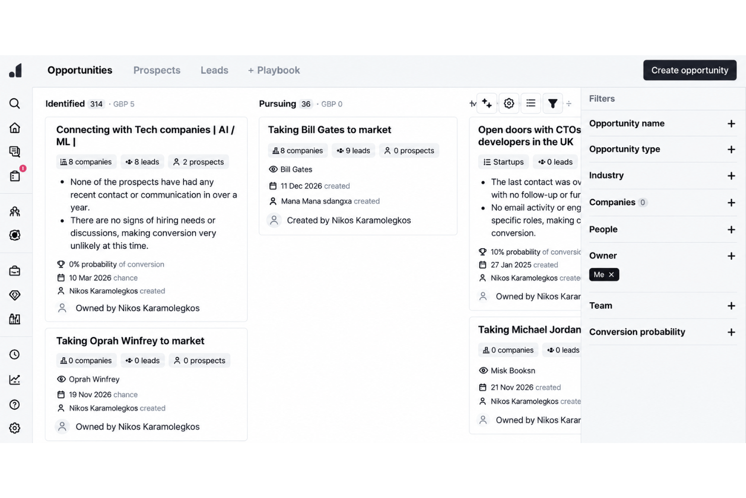 Atlas recruiting pipeline with custom stages and automated workflows.