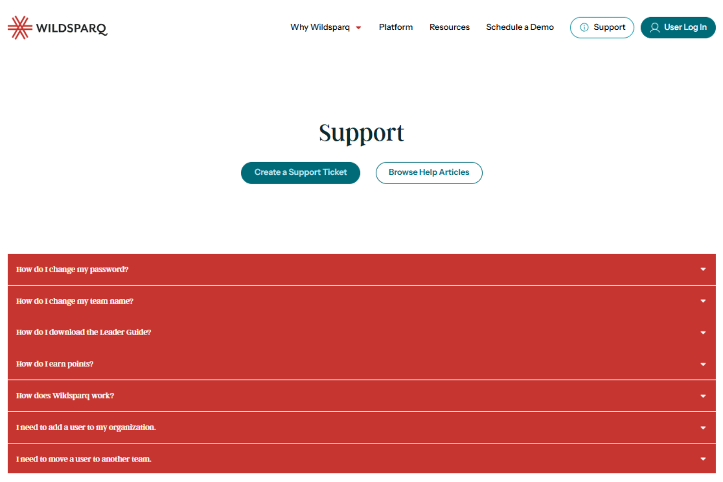 Wildsparq customer support with onboarding, launch, and ongoing guidance.