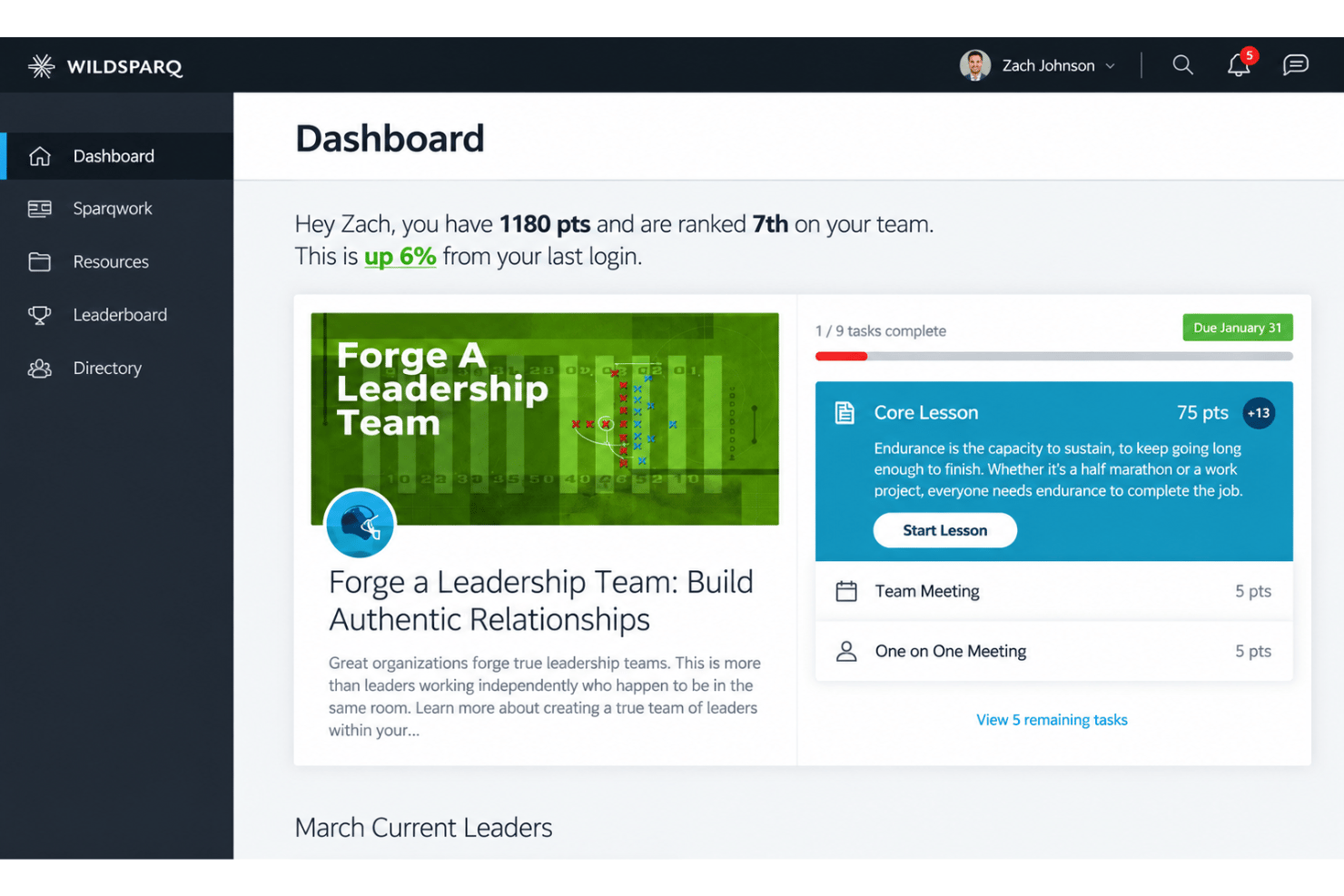 Wildsparq builds leadership skills through shared learning and AI coaching.