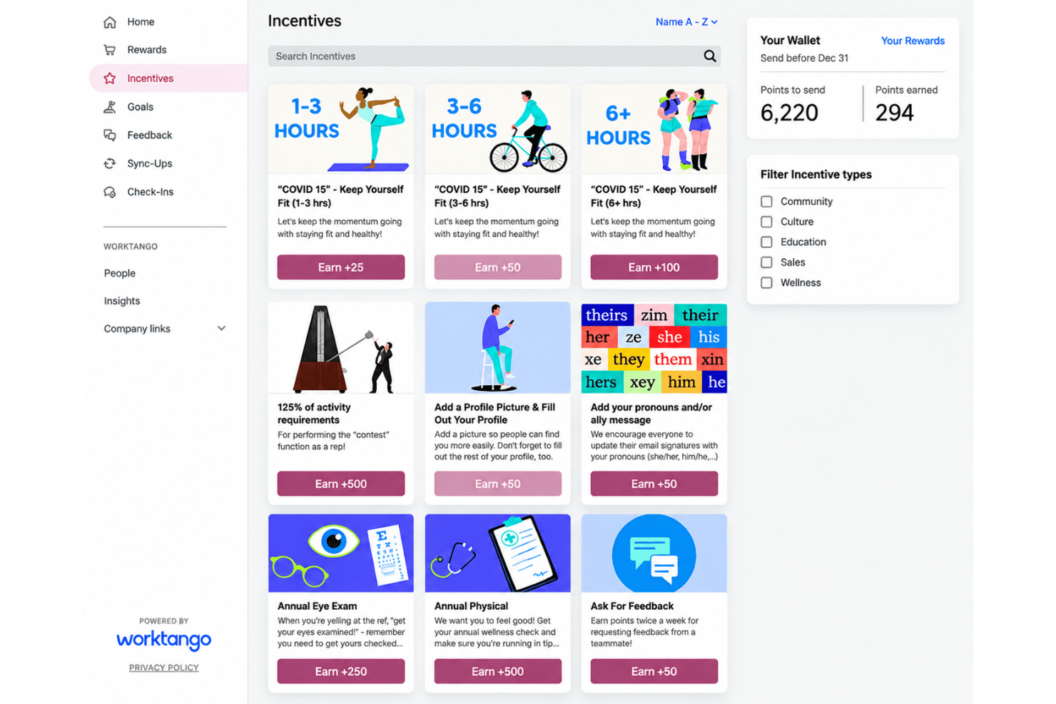 WorkTango incentives with feedback, templates, and talent reviews.