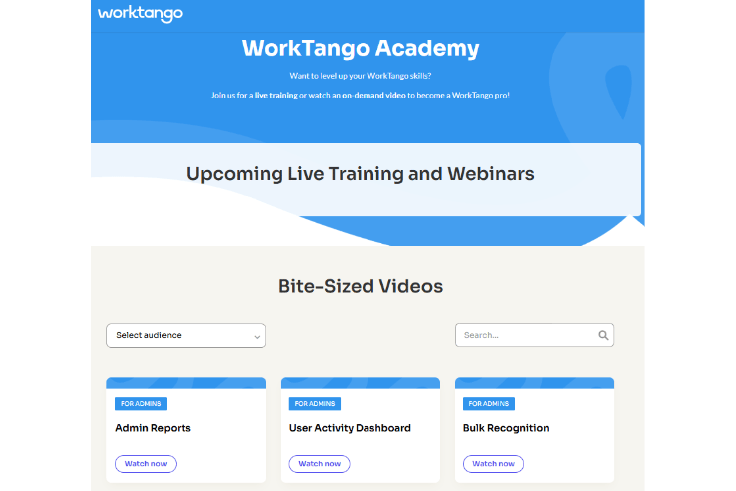 WorkTango onboarding with implementation, HRIS, SSO, and launch support.