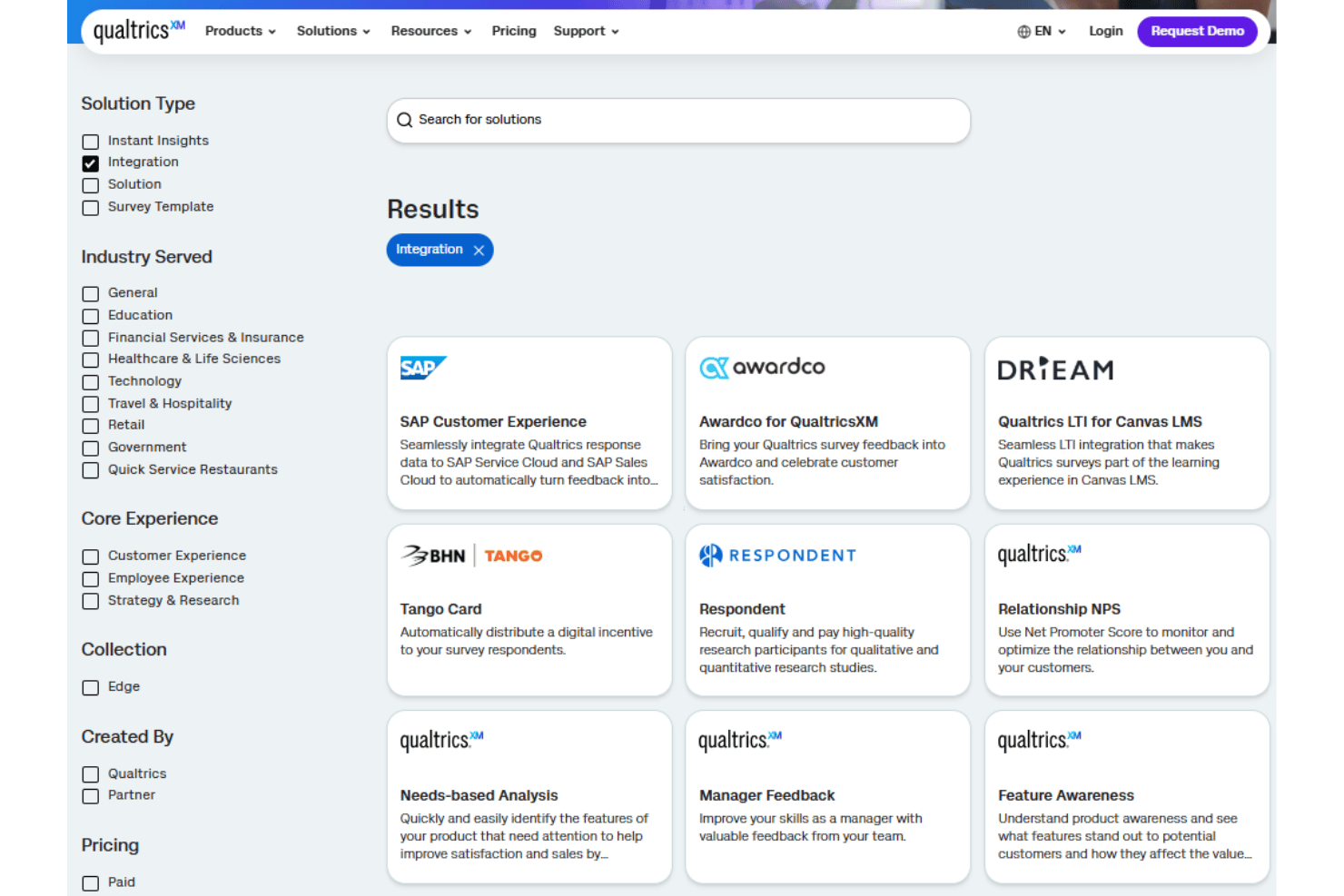 Qualtrics integrations with Salesforce, Teams, Slack, Jira, and ServiceNow.