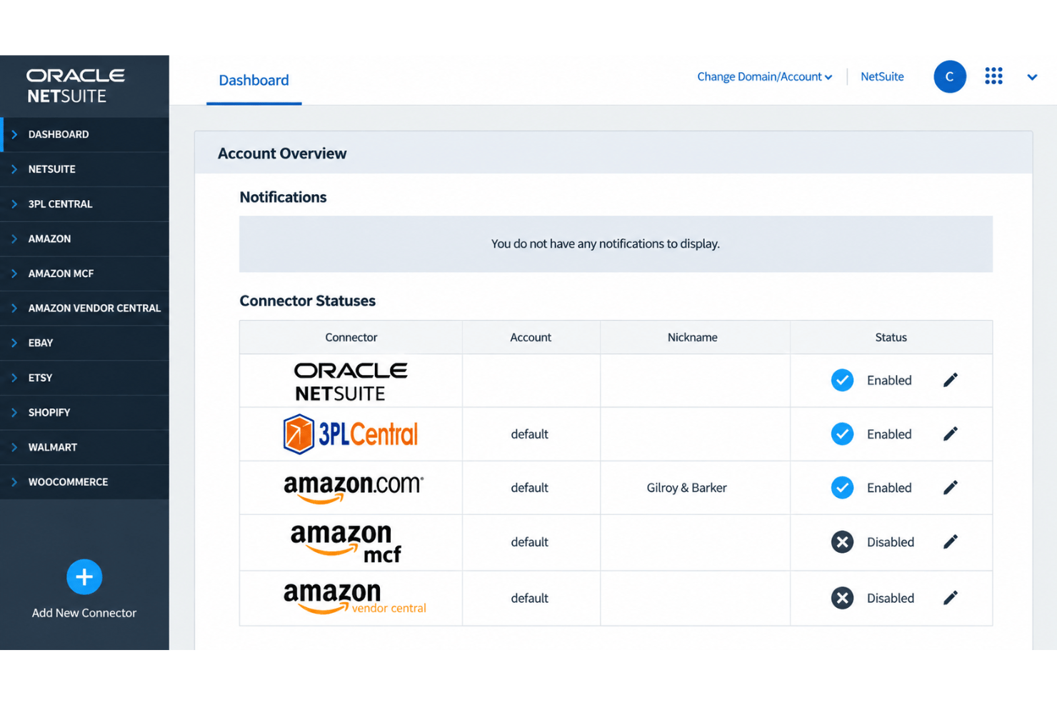 Oracle NetSuite ERP integrations with Shopify, BigCommerce, Amazon, and SuiteCloud.