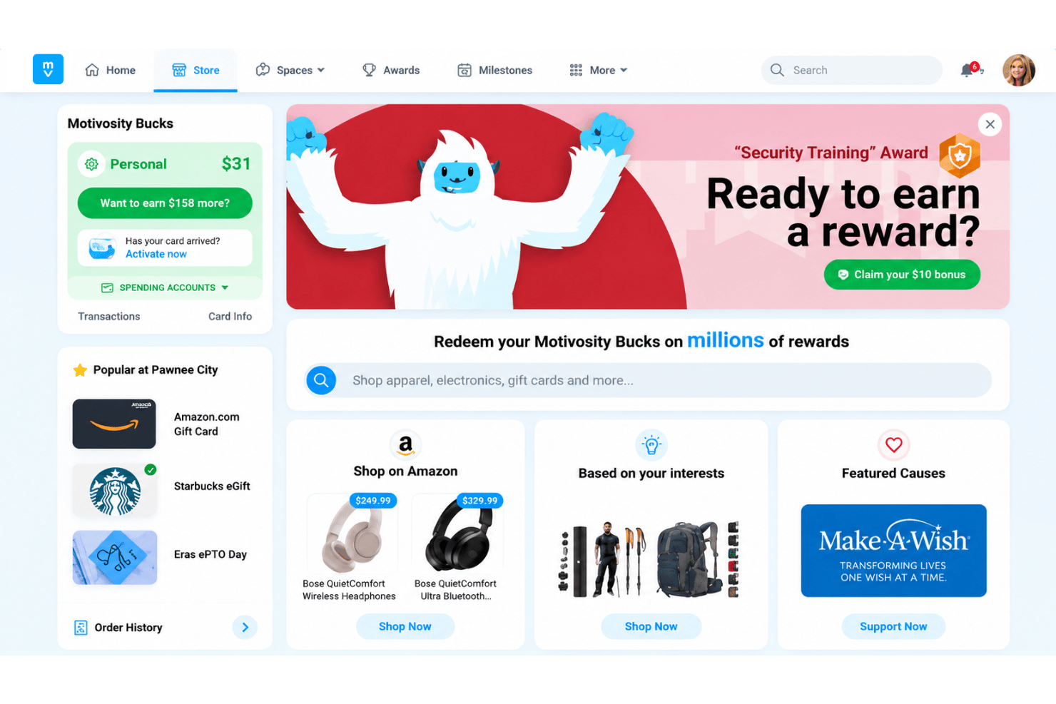 Motivosity employee perks with workplace discounts, lifestyle spending accounts, and wellbeing benefits.