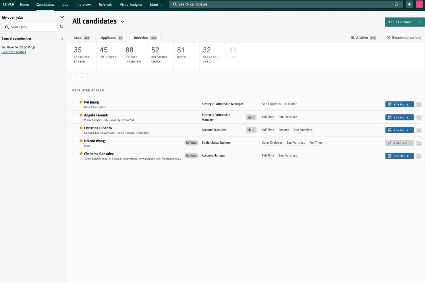 LeverTRM centralizes hiring pipelines and candidate tracking.