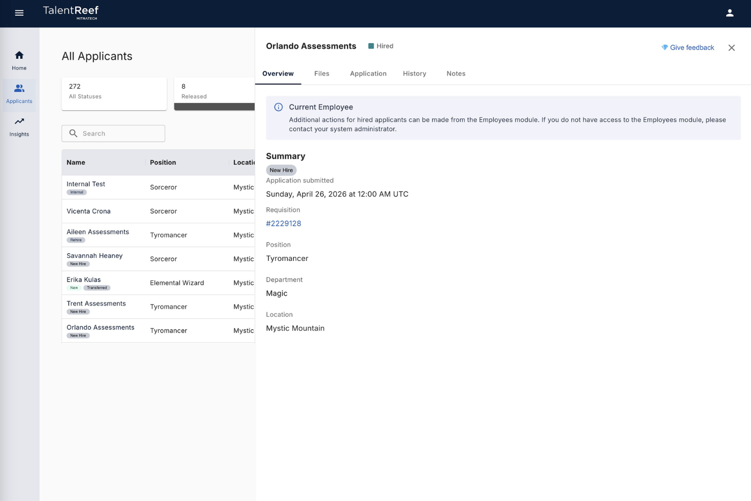 TalentReef streamlines hiring workflows and applicant evaluations.