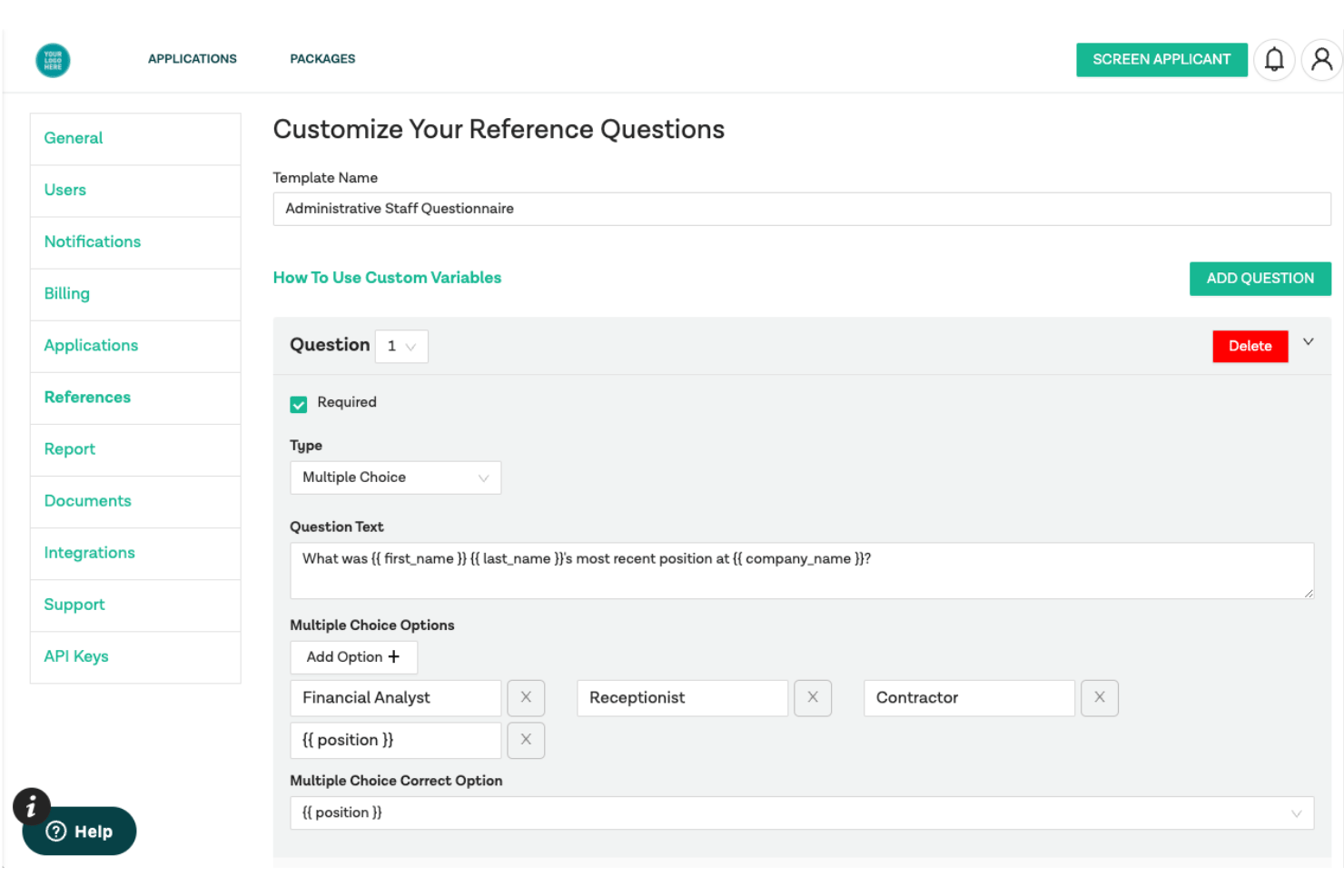 Certn reference checks with automated requests and completion tracking.