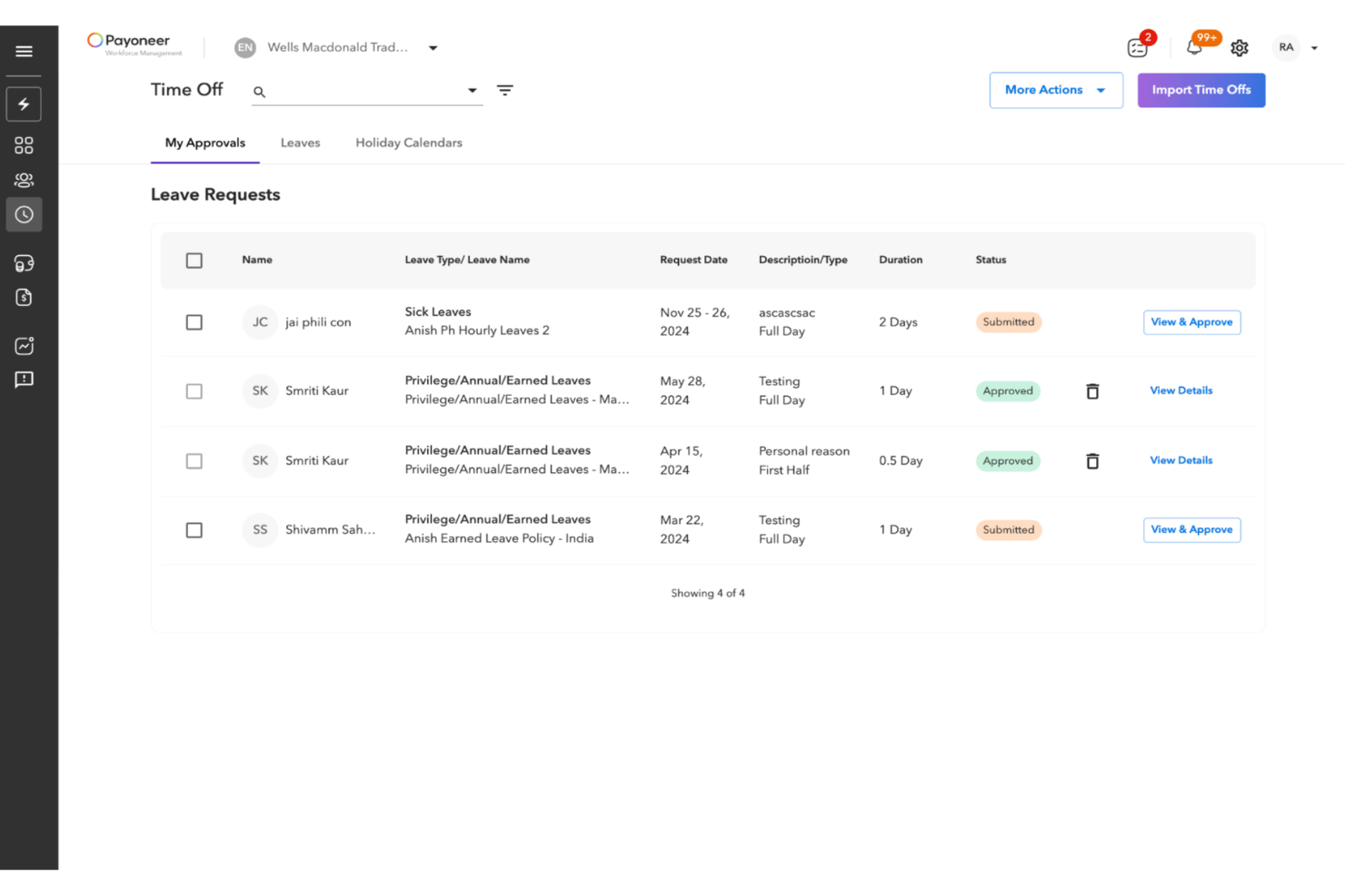 screenshot - Payoneer Workforce Management Review 2026: Features, Benefits, Pros, and Cons