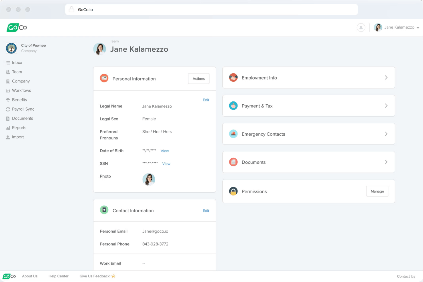 GoCo centralizes employee records, payroll, and HR workflows.