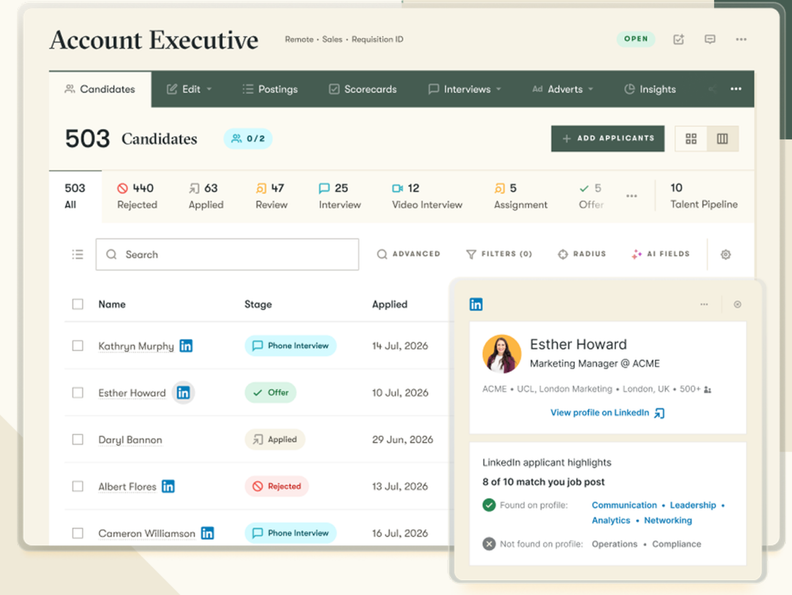 Pinpoint Adds Copilot, Hire Surveys, and LinkedIn Apply Connect