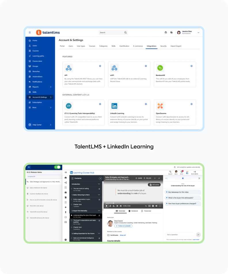 TalentLMS Introduces LinkedIn Learning Integration