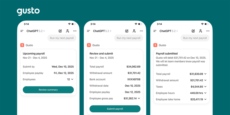 Gusto Integrates Payroll Tools Into ChatGPT