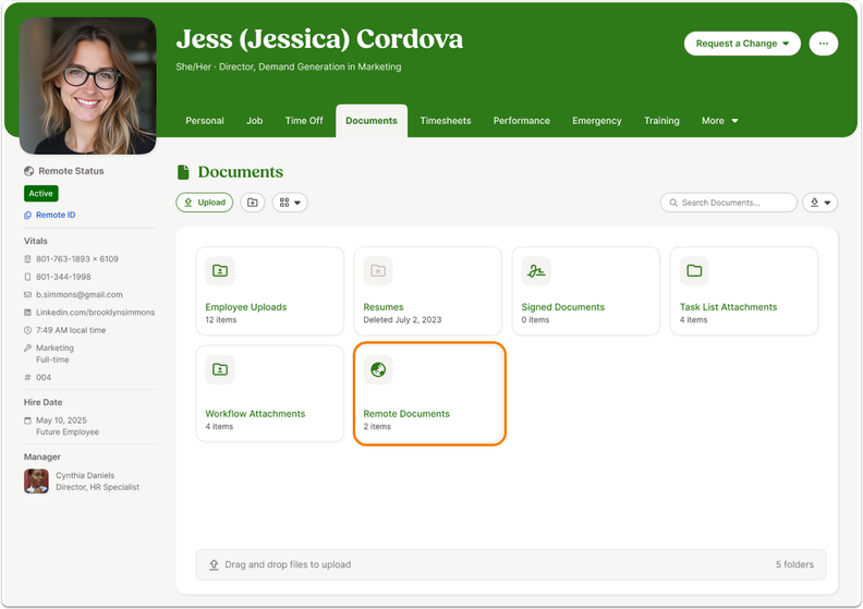 BambooHR Adds EOR Documents and Payslips