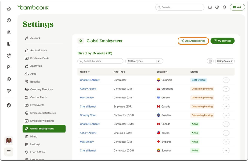 BambooHR Expands Workforce Planning and Global Hiring Tools