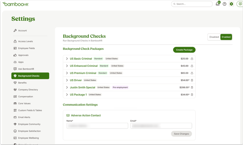 BambooHR Improves Background Check Management