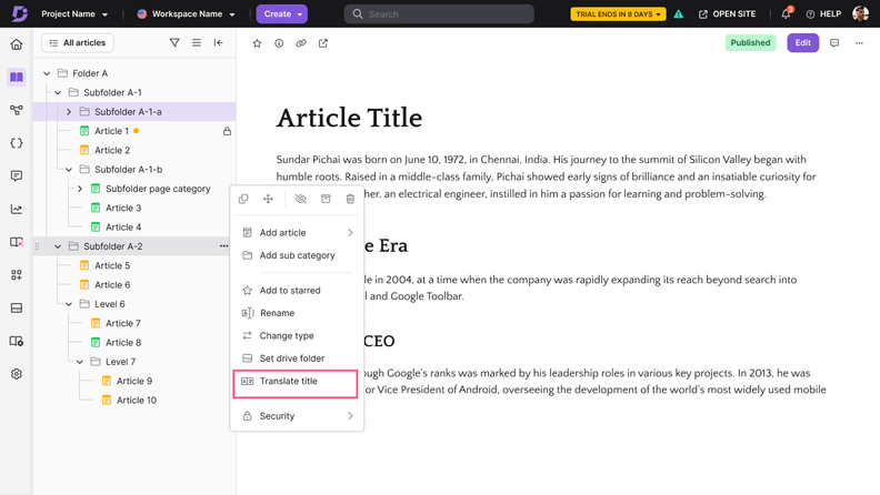 Document360 Expands Translation, Portal Visibility, and Analytics Enhancements